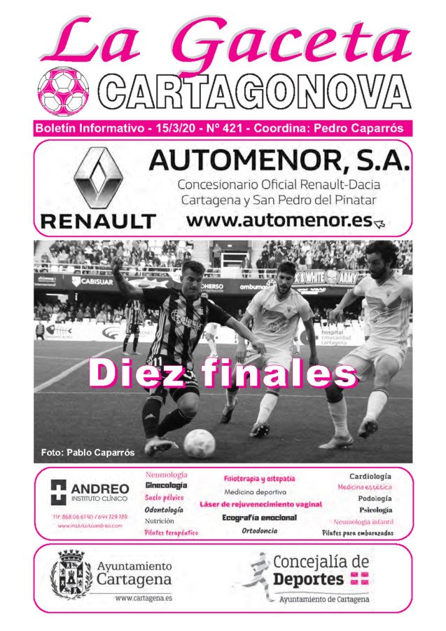 Gaceta Cartagonova: Diez Finales 2 Gaceta421 Página 1