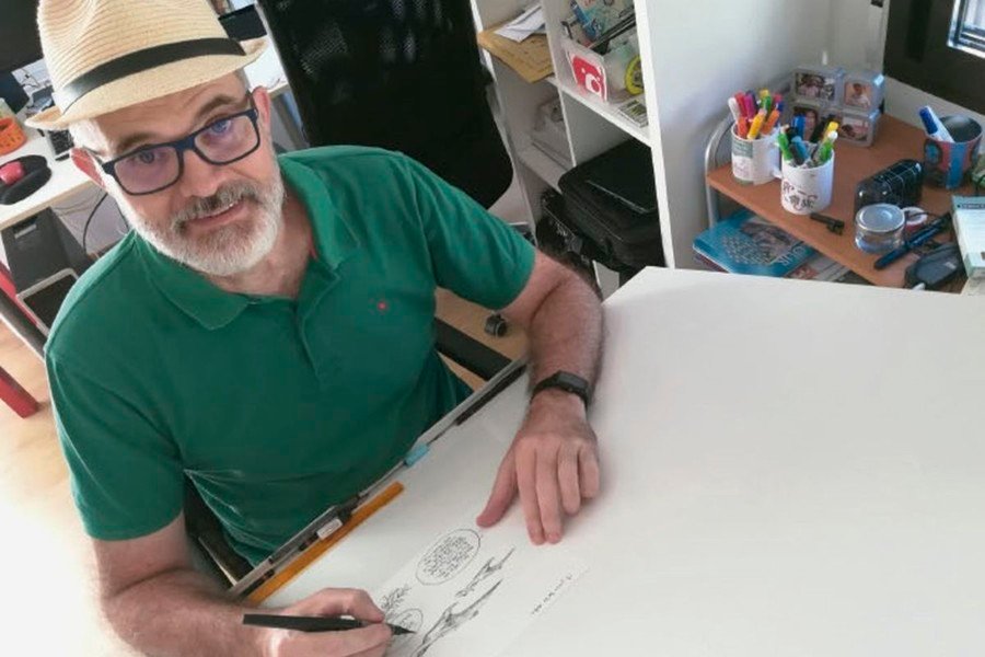 Encuentro del dibujante Puebla con sus lectores en El Luzzy dentro de 'Leer, Pensar, Imaginar' 1 Encuentro del dibujante Puebla con sus lectores en El Luzzy dentro de ‘Leer, Pensar, Imaginar’