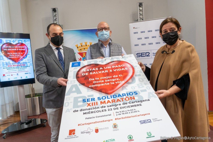 Cartagena celebra un nuevo maratón de donación de sangre el próximo 22 de diciembre 1 Cartagena celebra un nuevo maratón de donación de sangre el próximo 22 de diciembre