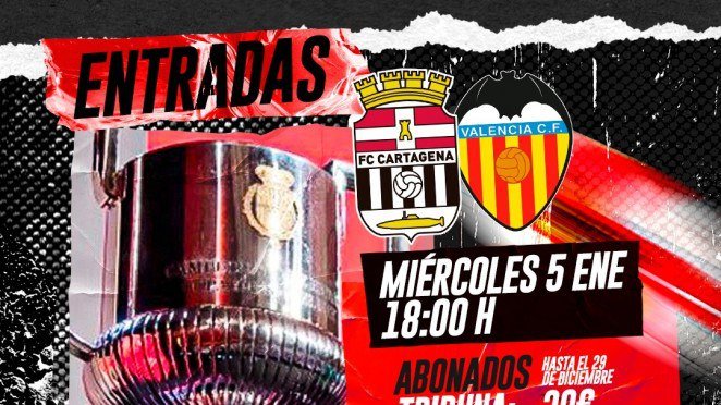 Ya están a la venta las entradas del partido de Copa del Rey ante el Valencia CF 1 Ya están a la venta las entradas del partido de Copa del Rey ante el Valencia CF