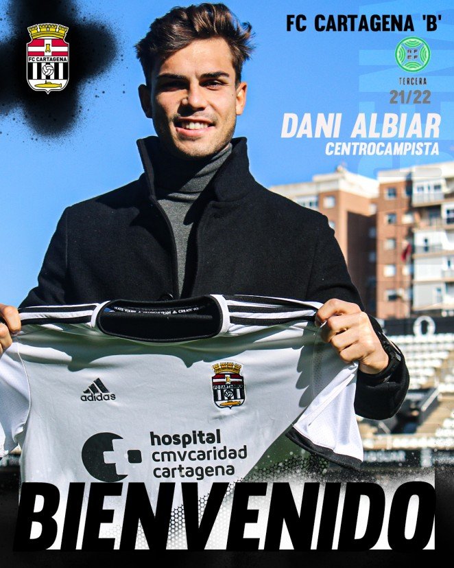 Dani Albiar, un refuerzo cartagenero para el centro del campo del filial albinegro 1 Dani Albiar, un refuerzo cartagenero para el centro del campo del filial albinegro