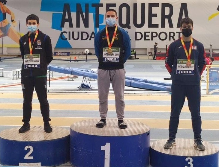 Jaime Mendoza, del UCAM Atletismo Cartagena, campeón de España Sub20 en 60 metros lisos