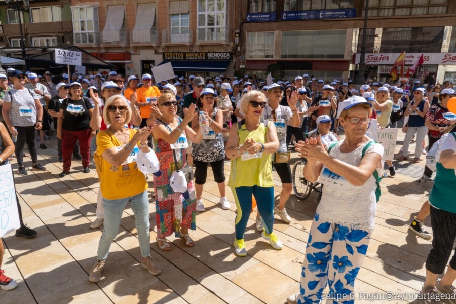 Marcha de mayores en Cartagena.
